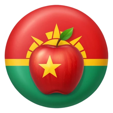 apple emoji flag of Transnistria sticker