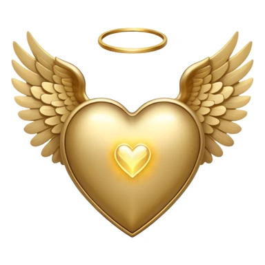 Divine Heart with angel wings and halo sticker