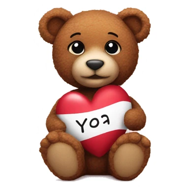 realistic Valentine's teddy  sticker