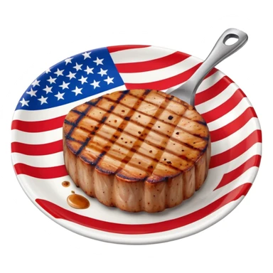 Pork chops Flag sticker