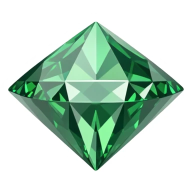 generate a green diamond geometrical form 2D, without reflections or anything complicated sticker