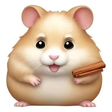 Fat hamster with cinnamon hun sticker