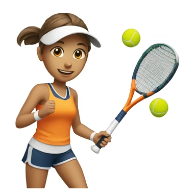 girl padel-tennis player and boy runner sticker