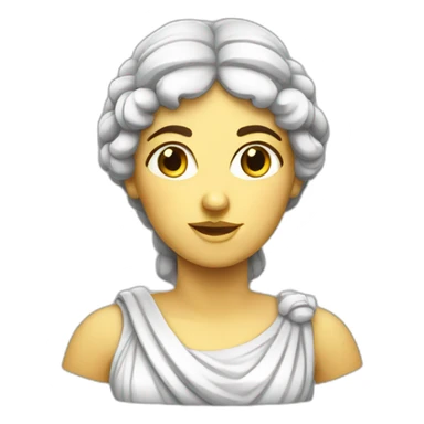 female greek statue cartoon style sticker