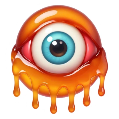 gummy nein melting eyeball sticker