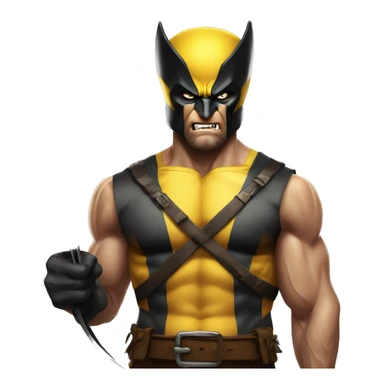 Wolverine with a bow sticker