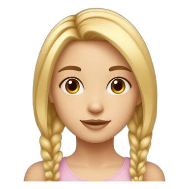 Wite skine girl with blond hare sticker