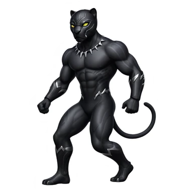 Real black panther walking impassive sticker