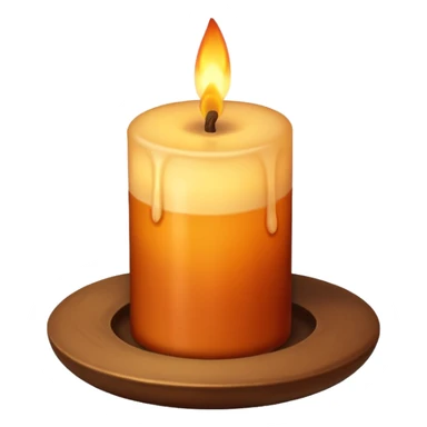 brown autumn candle sticker