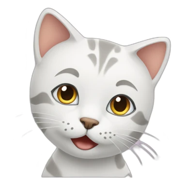 A cat learning how sticker