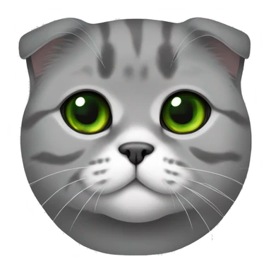 scottish fold with green eyes  sticker