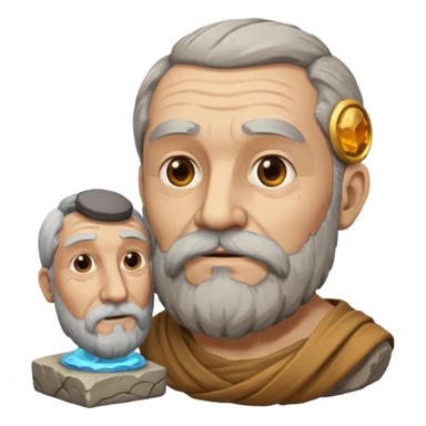 Ancient  man  with sculpture sticker