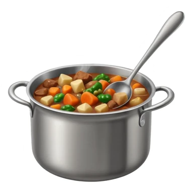 a pot getting stirred, only include the pot with spoon sticker