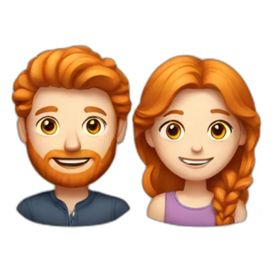 a ginger couple sticker
