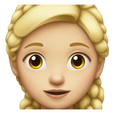 blonde headed little girl with red cheeks sticker