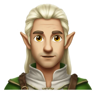 rogue male elf fantasy sticker