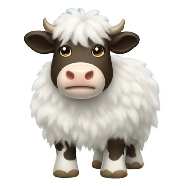Fluffy cow  sticker