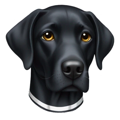 Black lab with white stripe on chest sticker