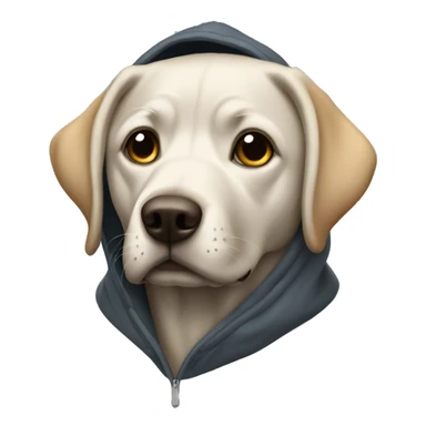 Lab wearing hoodie  sticker