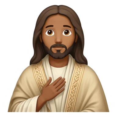 Black Jesus with prayer shawl  sticker