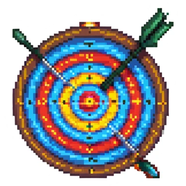 target archery with arrow in center sticker