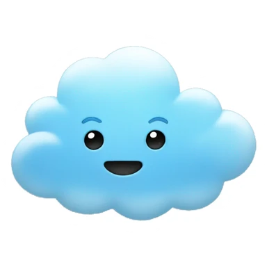 Light blue cloud sticker