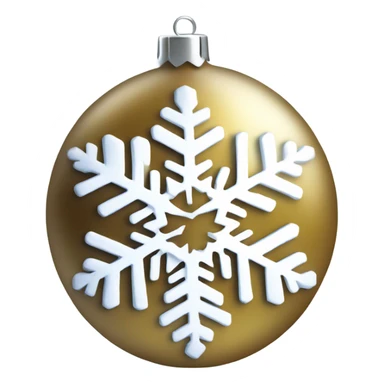 Snowflake Christmas bauble sticker