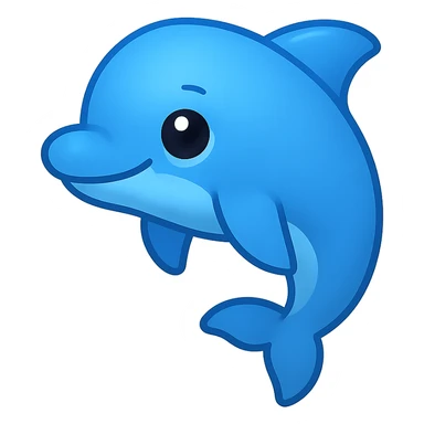 blue dolphin emoji sticker