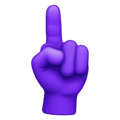 purple hand pointing sticker