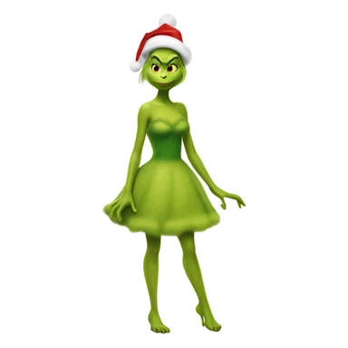 La carita del grinch vestido de Navidad sticker