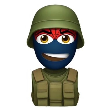 spiderman soldier sticker