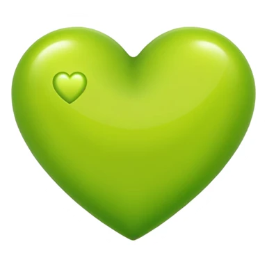 lime green heart sticker