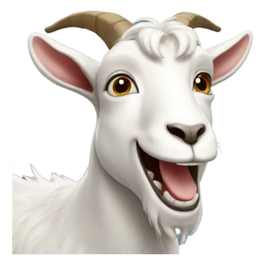 Goat smiling sticker