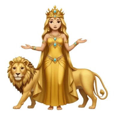 High resolution of a full body women lion sticker