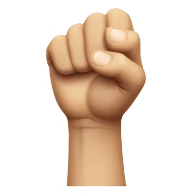 hand as a fist, thumb open sticker