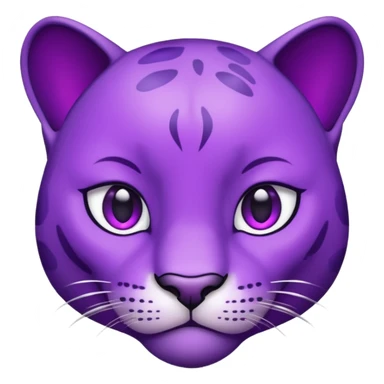 Purple Panther face turned to the slight right sticker