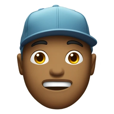 Ice in veins with steam blowing out mouth and SnapBack hat sticker