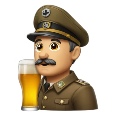 Hitler che beve una birra sticker