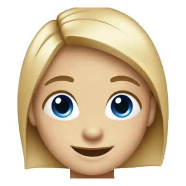 smiling girl indoors with blue eyes giving thumbs up sticker