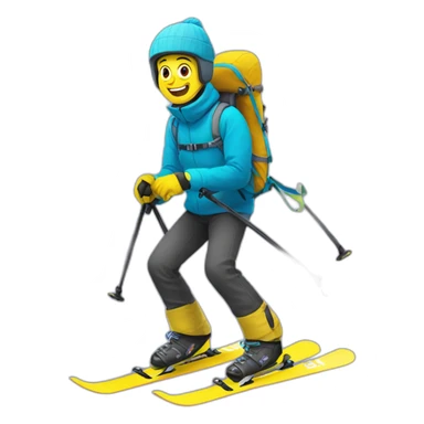 Chat qui fait du ski sticker