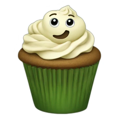 Happy camouflage cupcake sticker