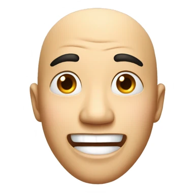 Smiling Chinese man have a surprised sticker