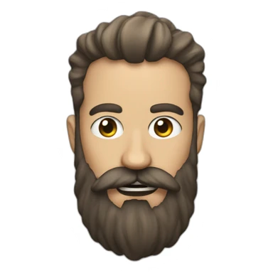 Un barbu avec une bomb sticker