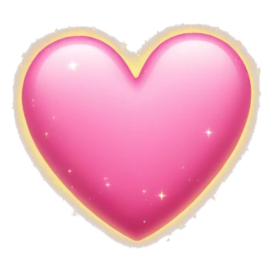 Pink heart with sparkles  sticker