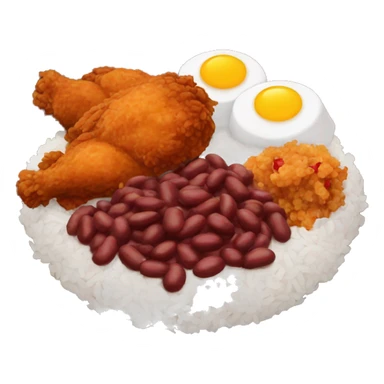 Red Beans and Rice with fried Chicken sticker