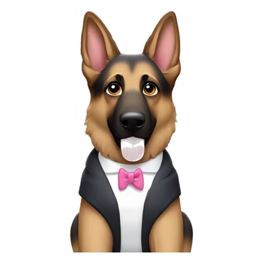 german shepherd with white brunette Barbie  sticker