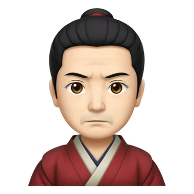 Japanese Castle Lord, old, half body sticker