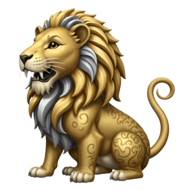 Elder Scrolls Online Lion eating its tail Ouroboro silver sticker