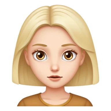 realistic portrait of a girl with eyes very open  sticker