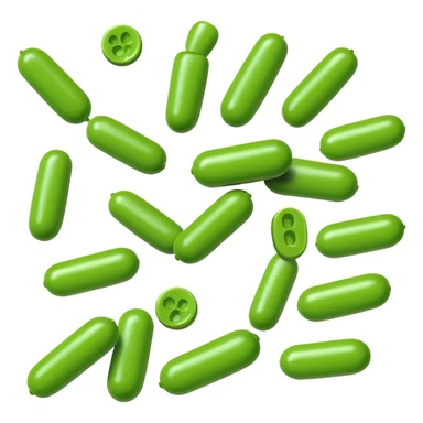 Simple stack of green Skittles candies sticker